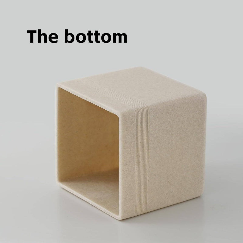 Modern Square Resin Tissue Box Cover & Dispenser - Beige with White Trim, Durable Rectangular Holder with Rounded Corners, Space-Saving Design for Bathroom, Kitchen, Living Room, Office - Decorative Toilet Paper Storage in Beige,, Brown, Gray Tones - Easy