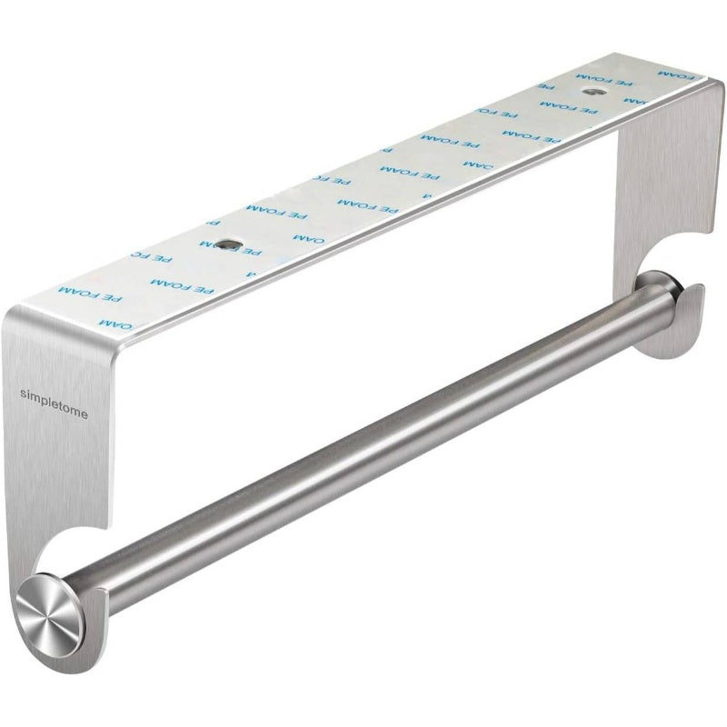 Kitchen Paper Towels Holder Under Cabinet Adhesive or Drilling Installation Brushed SUS304 Stainless Steel Silvery, Napkin Holder For Table, Tissue Box Holder, Tissue Box Cover, Tissue Holder