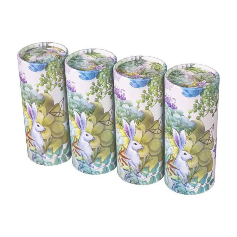 200 Count Portable Cylinder Tissue Boxes - Elegant Floral & Bunny Design, Synthetic Synthetic Faux Leather, Compact Car Cup Holder & Home Office Use, Durable & Stylish for Home, Office, or Travel, Tissue Boxes for Home, Office Essentials, Decorative